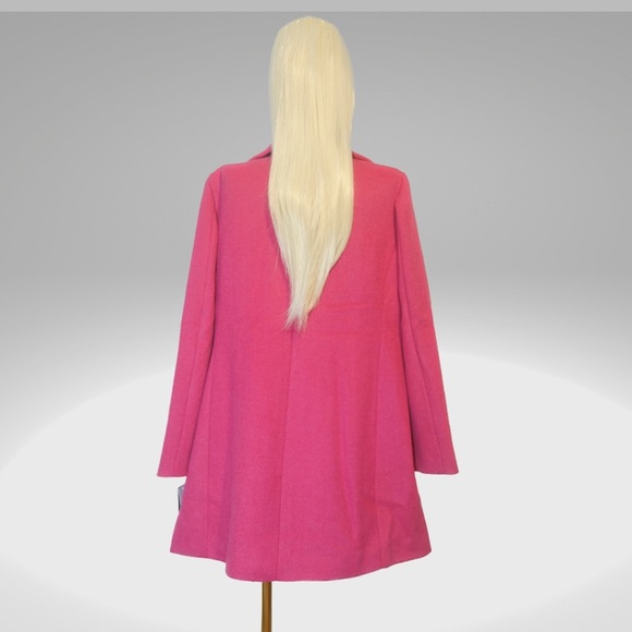 NTW KATE SPADE / WoolBlend Stand-Collar changeable button closure pink coat - Picture 3 of 6